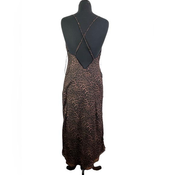NWT Bardot Leopard Slip Midi Dress - Picture 3 of 6